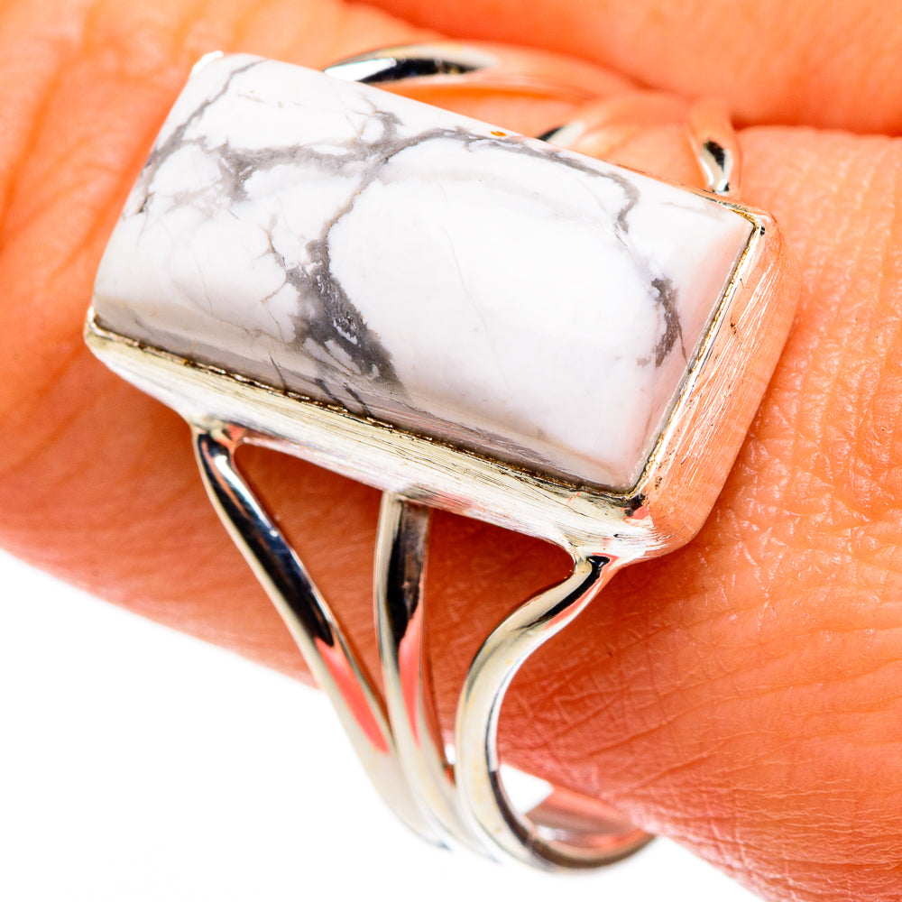 Howlite Rings handcrafted by Ana Silver Co - RING85128