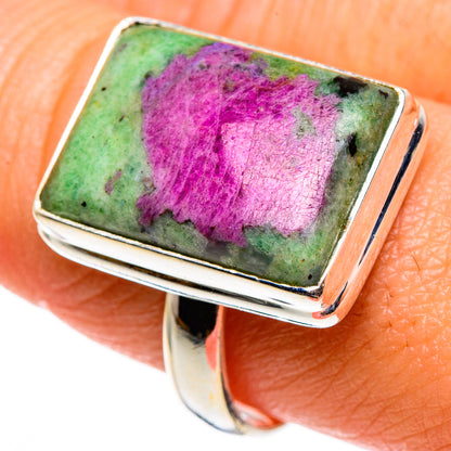 Ruby Zoisite Rings handcrafted by Ana Silver Co - RING85133