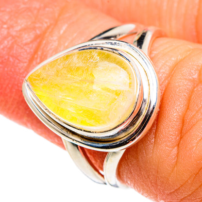 Yellow Moonstone Rings handcrafted by Ana Silver Co - RING85137