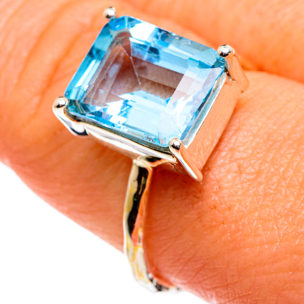 Blue Topaz Rings handcrafted by Ana Silver Co - RING85144