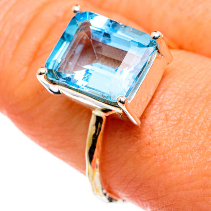 Blue Topaz Rings handcrafted by Ana Silver Co - RING85144