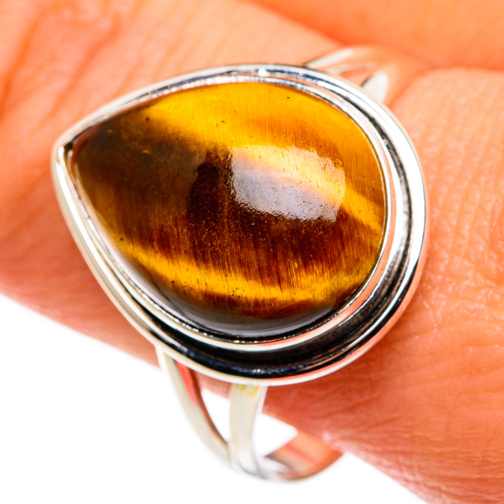 Tiger Eye Rings handcrafted by Ana Silver Co - RING85150