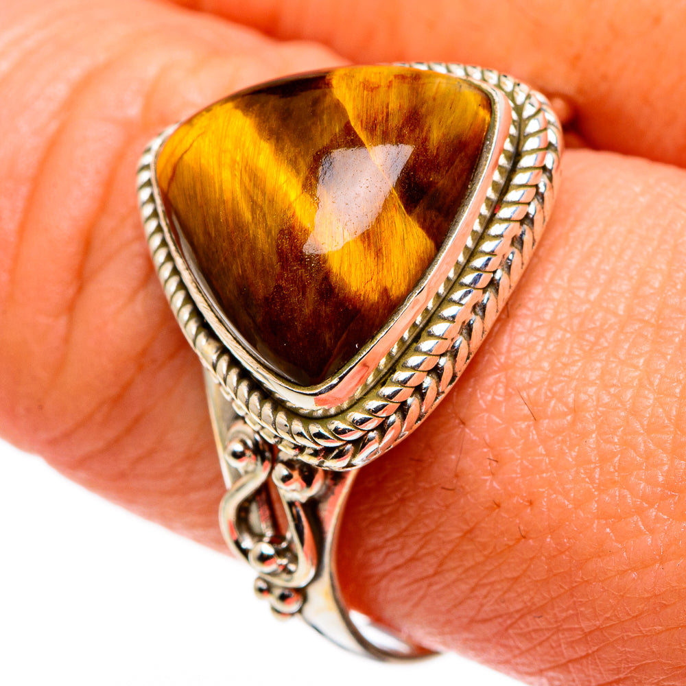 Tiger Eye Rings handcrafted by Ana Silver Co - RING85153