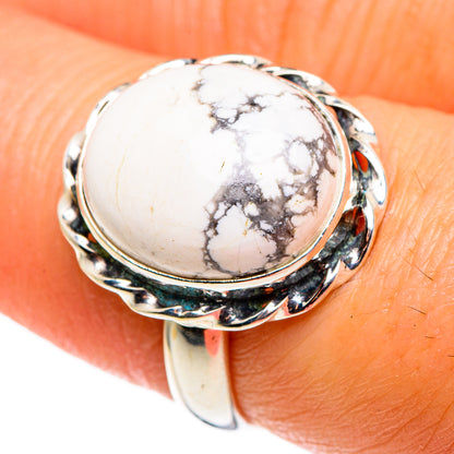 Howlite Rings handcrafted by Ana Silver Co - RING85173