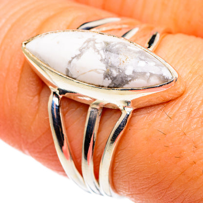 Howlite Rings handcrafted by Ana Silver Co - RING85174