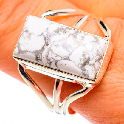 Howlite Rings handcrafted by Ana Silver Co - RING85176