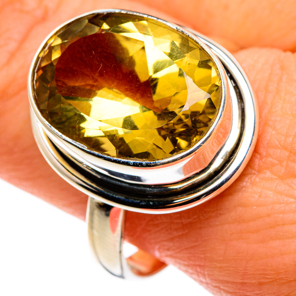 Lemon Quartz Rings handcrafted by Ana Silver Co - RING85185