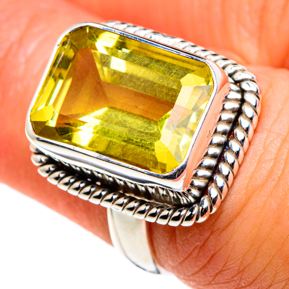 Lemon Quartz Rings handcrafted by Ana Silver Co - RING85186