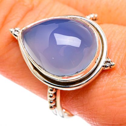 Aqua Chalcedony Rings handcrafted by Ana Silver Co - RING85188
