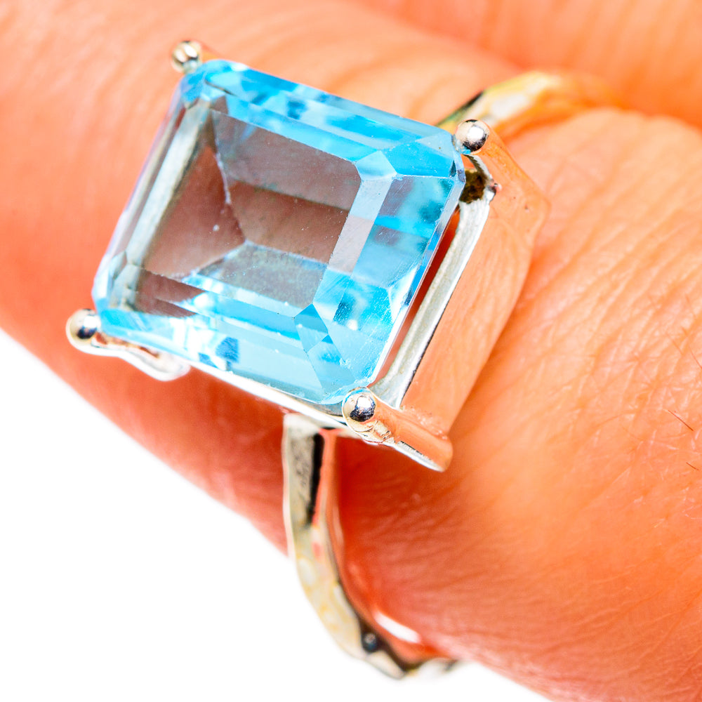 Blue Topaz Rings handcrafted by Ana Silver Co - RING85190