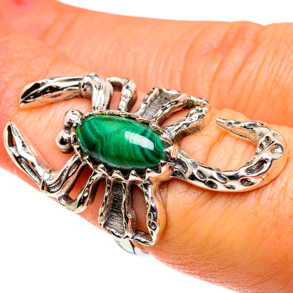 Malachite Rings handcrafted by Ana Silver Co - RING85193