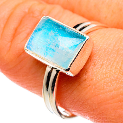 Rainbow Moonstone Rings handcrafted by Ana Silver Co - RING85195