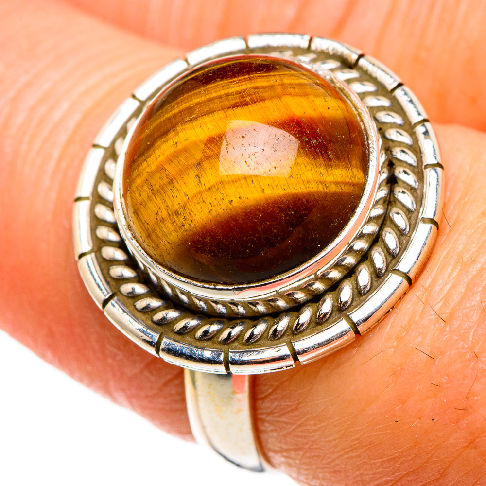 Tiger Eye Rings handcrafted by Ana Silver Co - RING85202