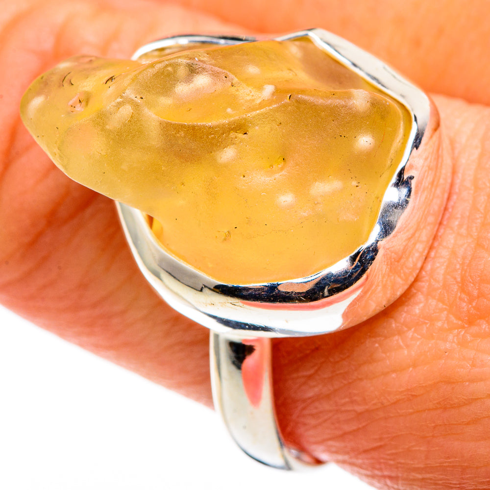Libyan Glass Rings handcrafted by Ana Silver Co - RING85203