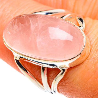 Rose Quartz Rings handcrafted by Ana Silver Co - RING85207