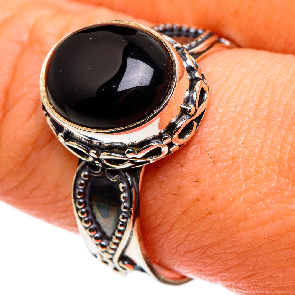 Black Onyx Rings handcrafted by Ana Silver Co - RING85217