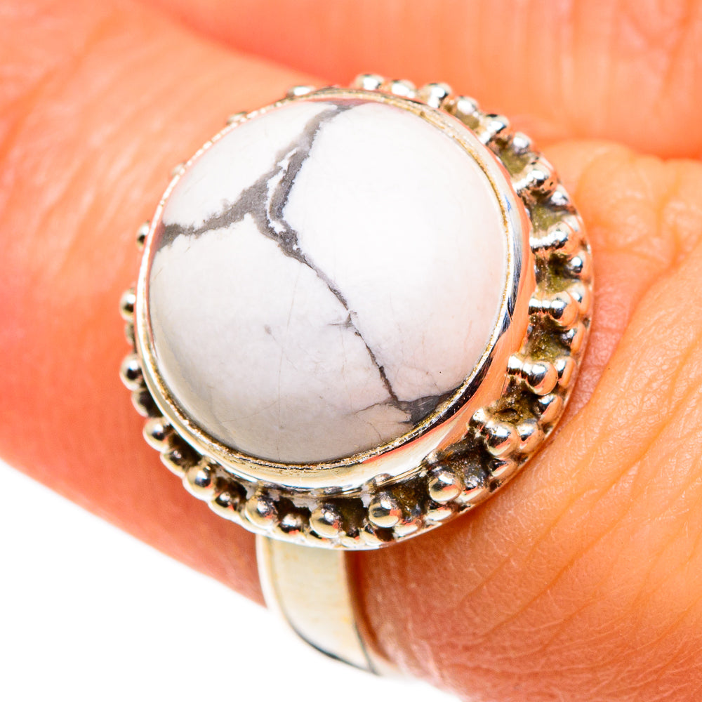 Howlite Rings handcrafted by Ana Silver Co - RING85221
