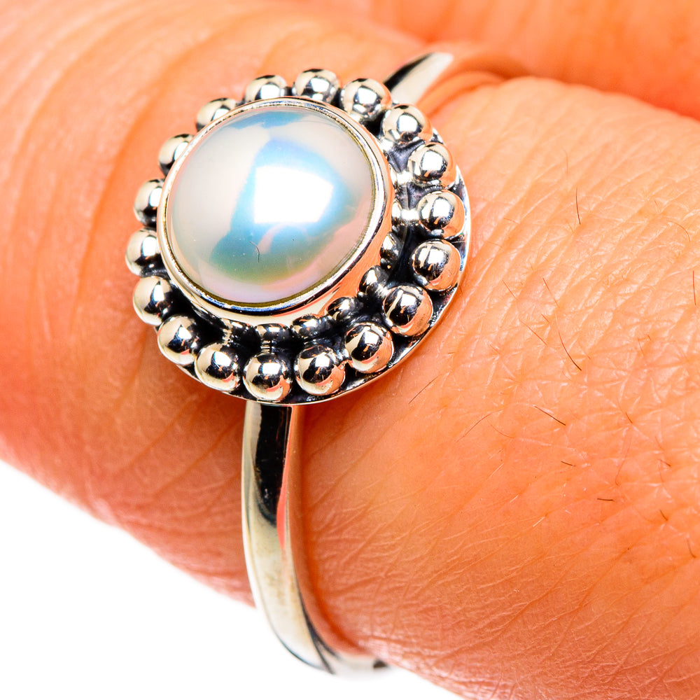 Cultured Pearl Rings handcrafted by Ana Silver Co - RING85222