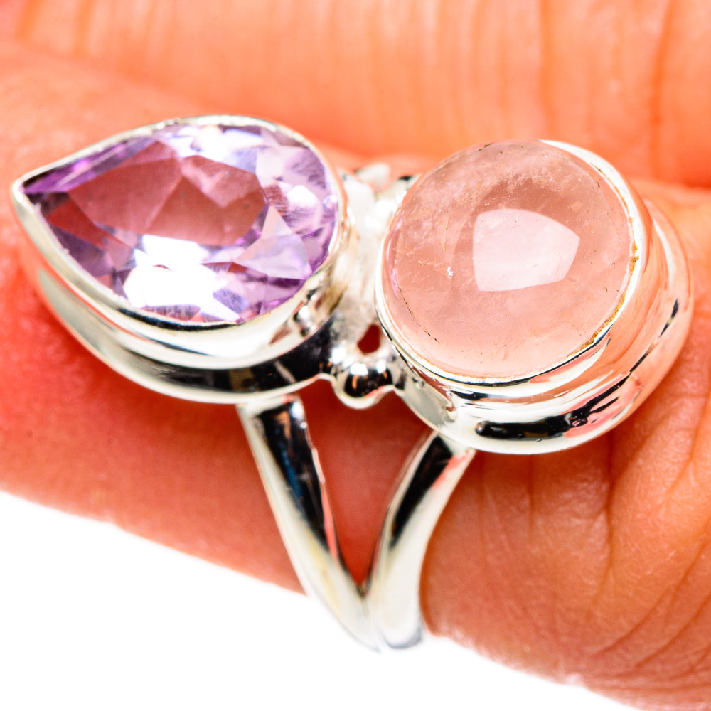 Rose Quartz Rings handcrafted by Ana Silver Co - RING85224