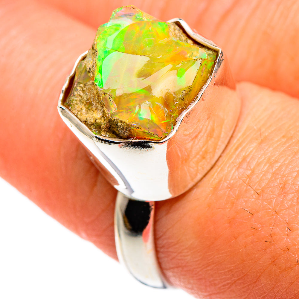 Ethiopian Opal Rings handcrafted by Ana Silver Co - RING85226