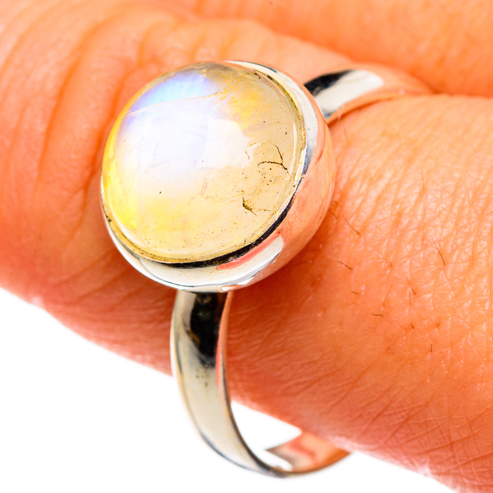 Yellow Moonstone Rings handcrafted by Ana Silver Co - RING85229