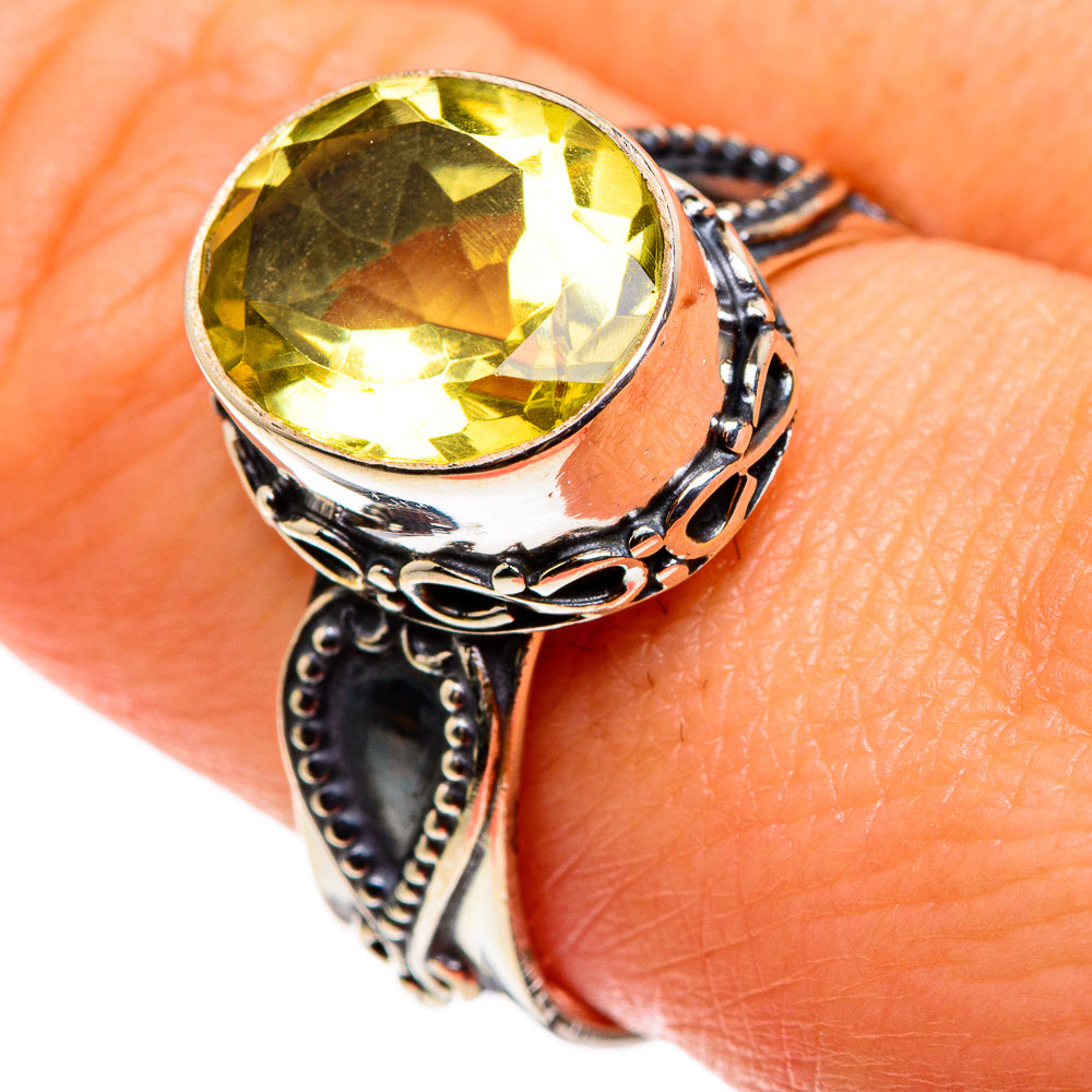 Lemon Quartz Rings handcrafted by Ana Silver Co - RING85230