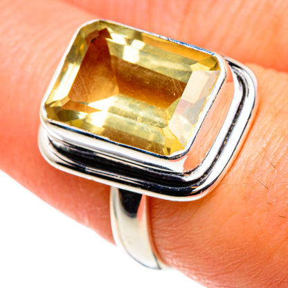 Lemon Quartz Rings handcrafted by Ana Silver Co - RING85231