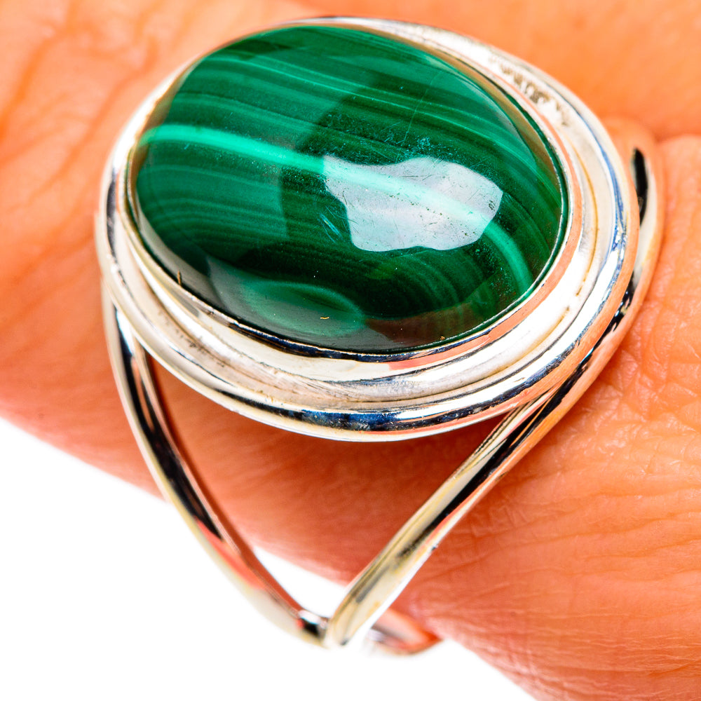 Malachite Rings handcrafted by Ana Silver Co - RING85240
