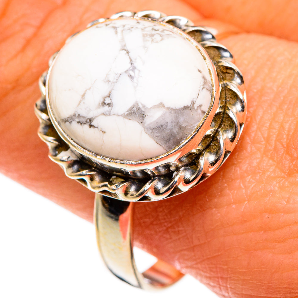 Howlite Rings handcrafted by Ana Silver Co - RING85265