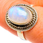 Rainbow Moonstone Rings handcrafted by Ana Silver Co - RING85267