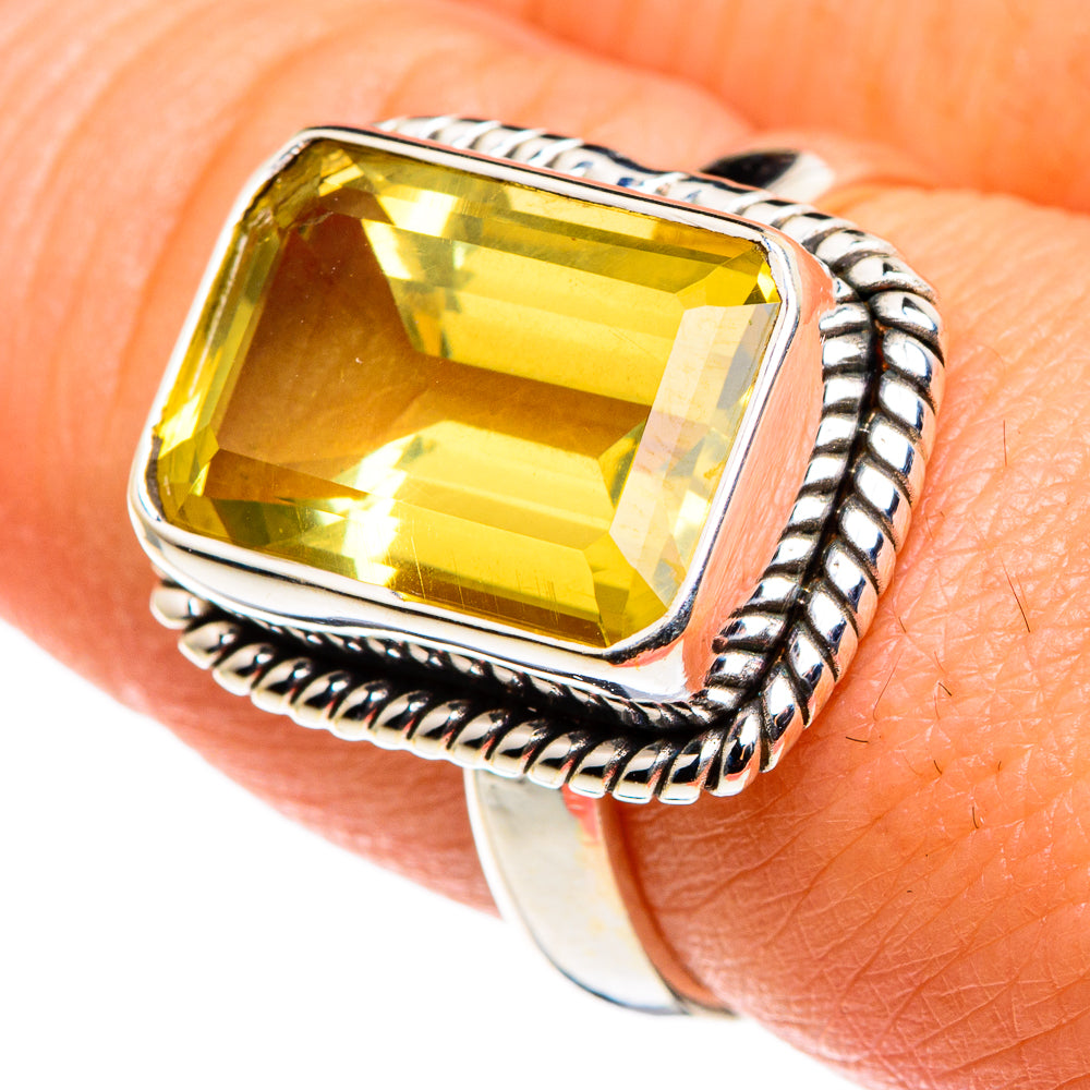 Lemon Quartz Rings handcrafted by Ana Silver Co - RING85274
