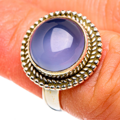 Aqua Chalcedony Rings handcrafted by Ana Silver Co - RING85279