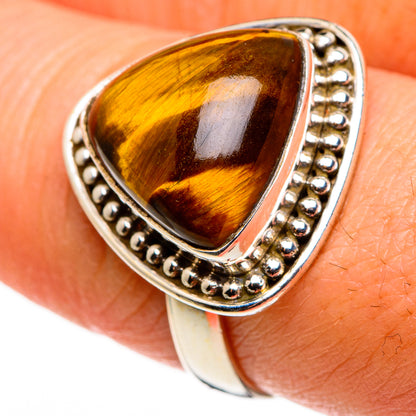 Tiger Eye Rings handcrafted by Ana Silver Co - RING85285
