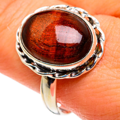 Red Tiger Eye Rings handcrafted by Ana Silver Co - RING85288