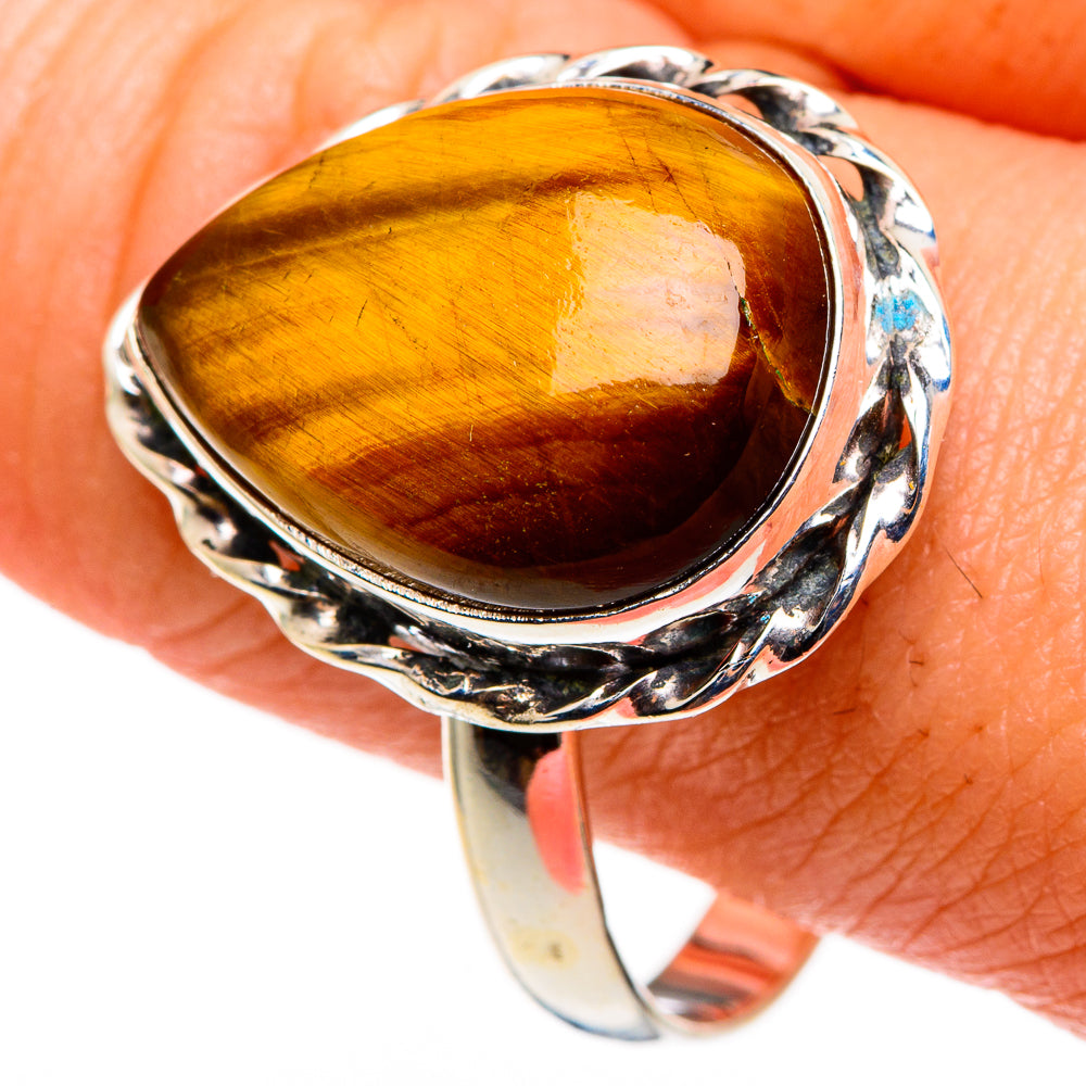 Tiger Eye Rings handcrafted by Ana Silver Co - RING85290
