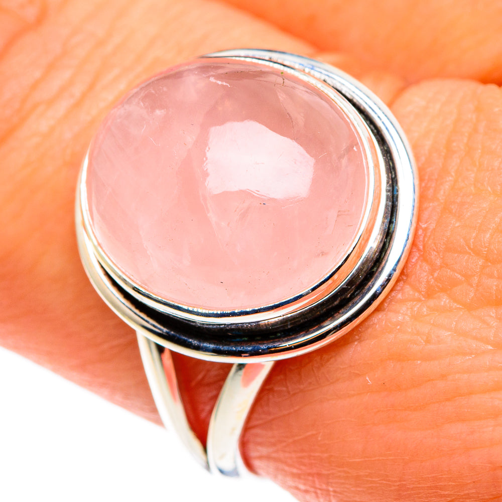 Rose Quartz Rings handcrafted by Ana Silver Co - RING85296