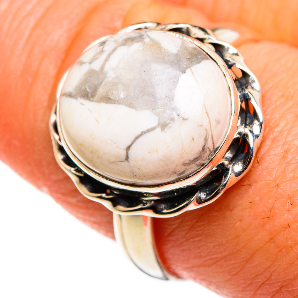 Howlite Rings handcrafted by Ana Silver Co - RING85312