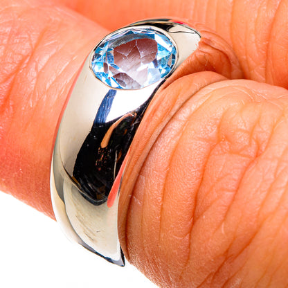 Blue Topaz Rings handcrafted by Ana Silver Co - RING85323