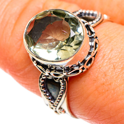 Green Amethyst Rings handcrafted by Ana Silver Co - RING85329