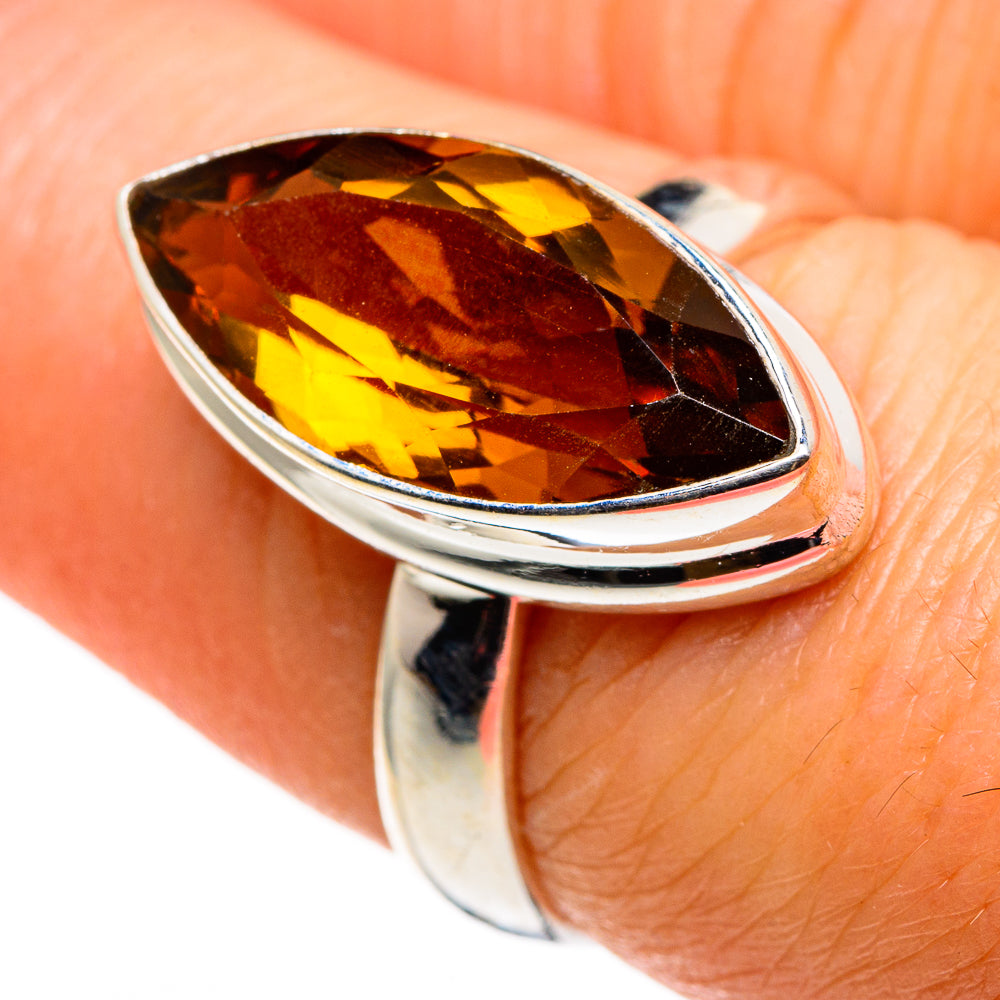 Mandarin Citrine Rings handcrafted by Ana Silver Co - RING85330