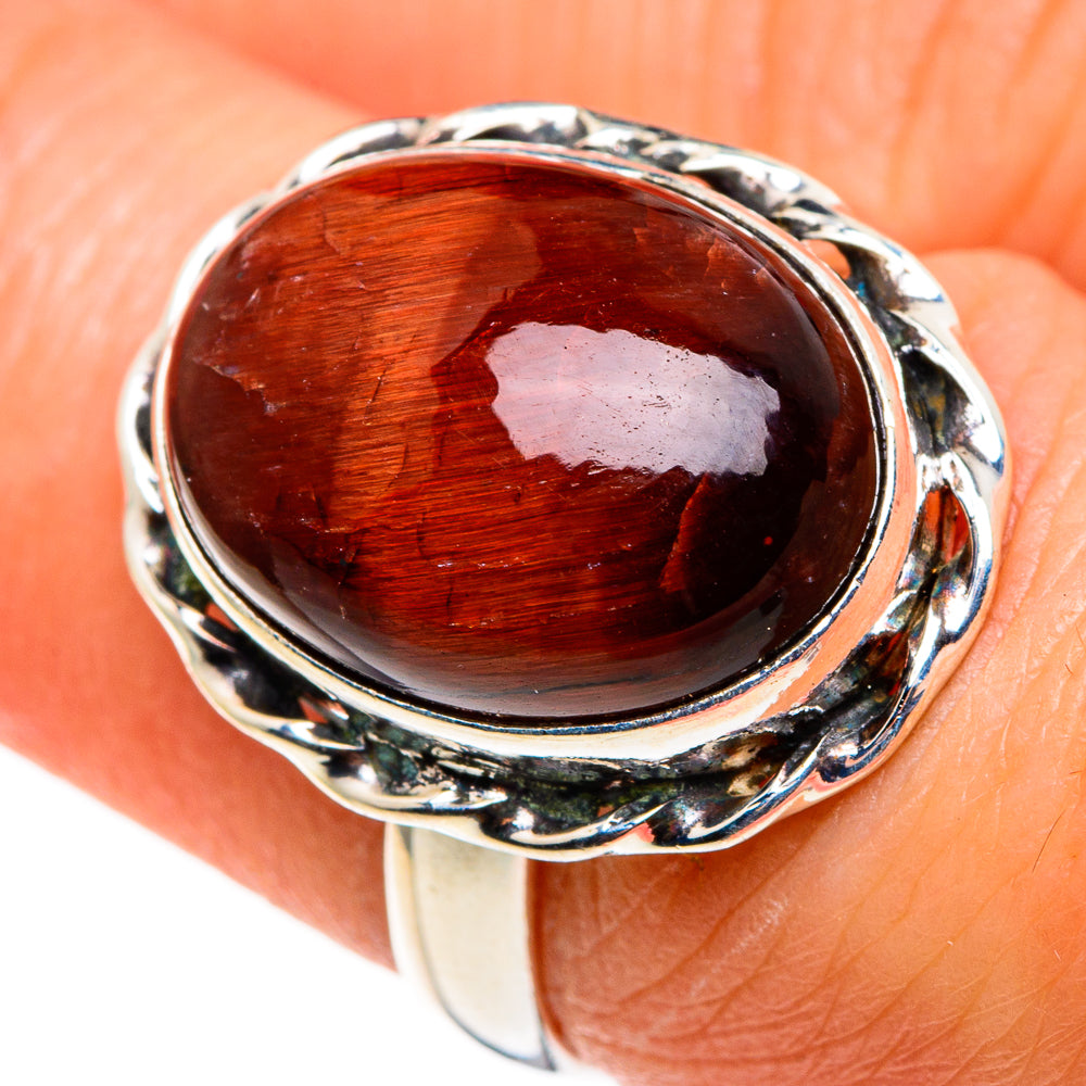 Red Tiger Eye Rings handcrafted by Ana Silver Co - RING85331