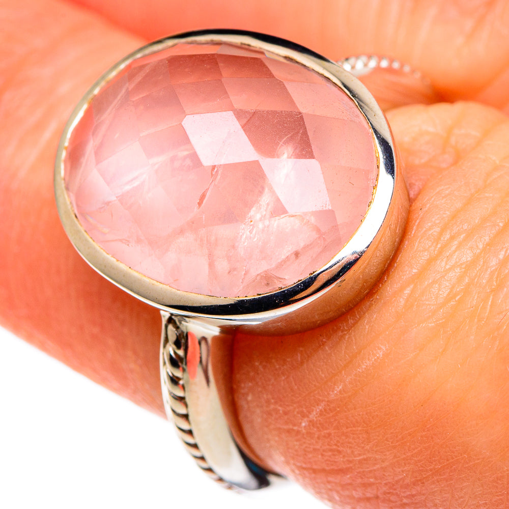 Rose Quartz Rings handcrafted by Ana Silver Co - RING85340
