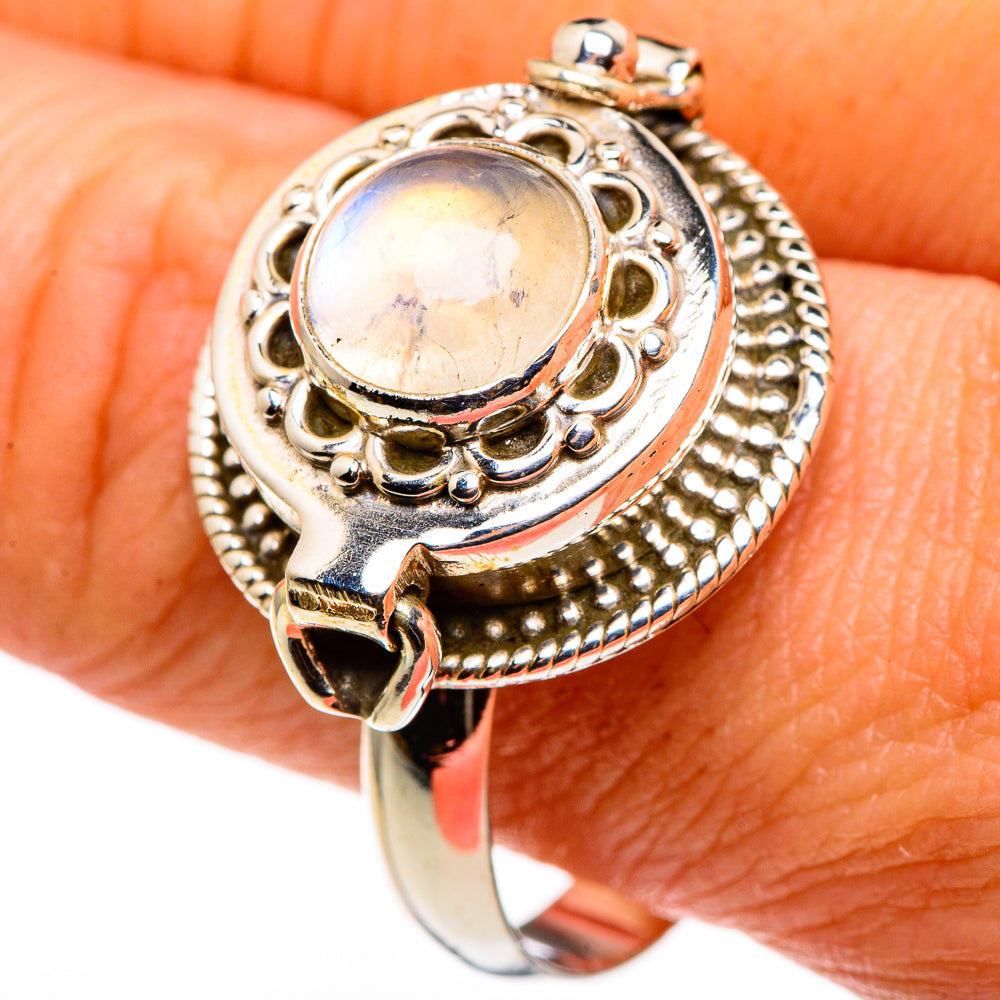 Rainbow Moonstone Rings handcrafted by Ana Silver Co - RING85348