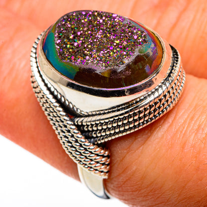 Titanium Druzy Rings handcrafted by Ana Silver Co - RING85352