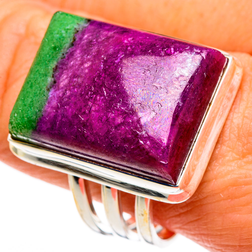 Ruby Zoisite Rings handcrafted by Ana Silver Co - RING85354