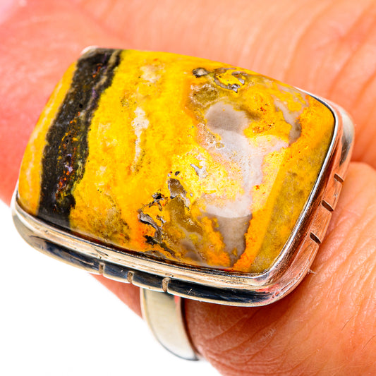 Bumble Bee Jasper Rings handcrafted by Ana Silver Co - RING85357