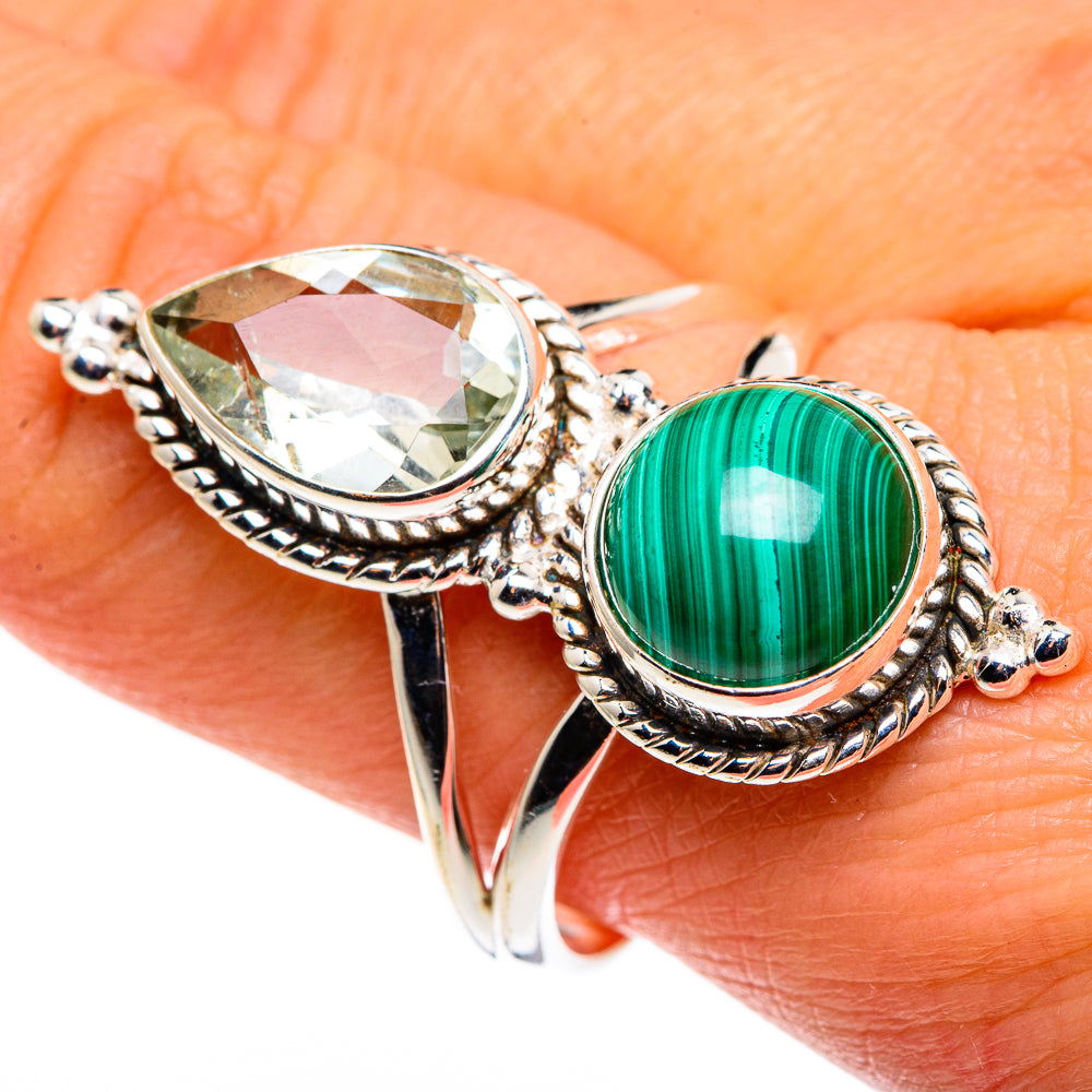 Malachite Rings handcrafted by Ana Silver Co - RING85369