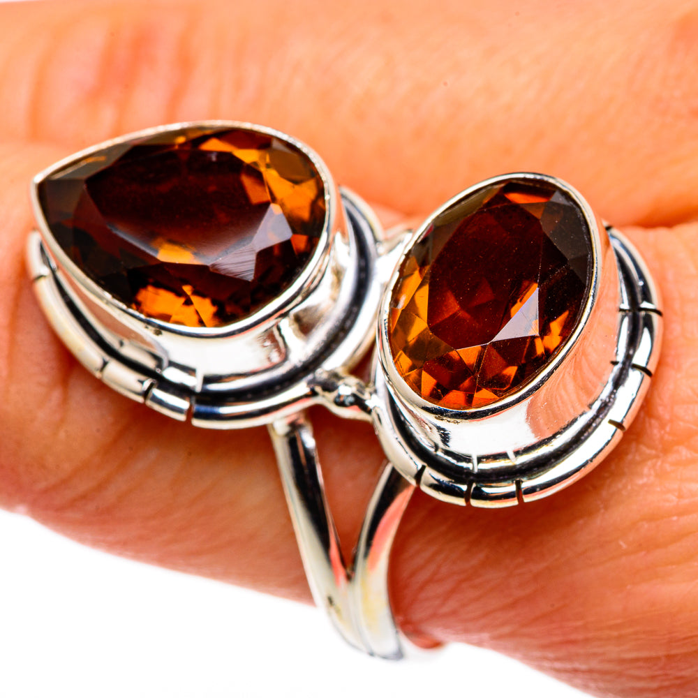 Mandarin Citrine Rings handcrafted by Ana Silver Co - RING85372