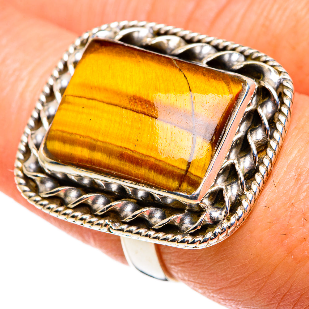 Tiger Eye Rings handcrafted by Ana Silver Co - RING85373