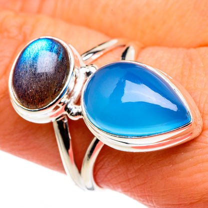 Aqua Chalcedony Rings handcrafted by Ana Silver Co - RING85387
